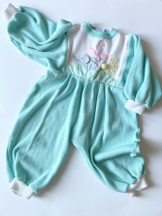 Vintage Knit Baby Kisses Romper 12-18m