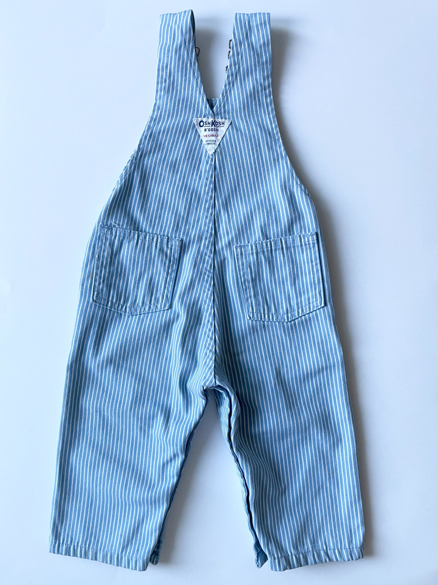 Vintage Oshkosh Baby Blue Overalls 18m