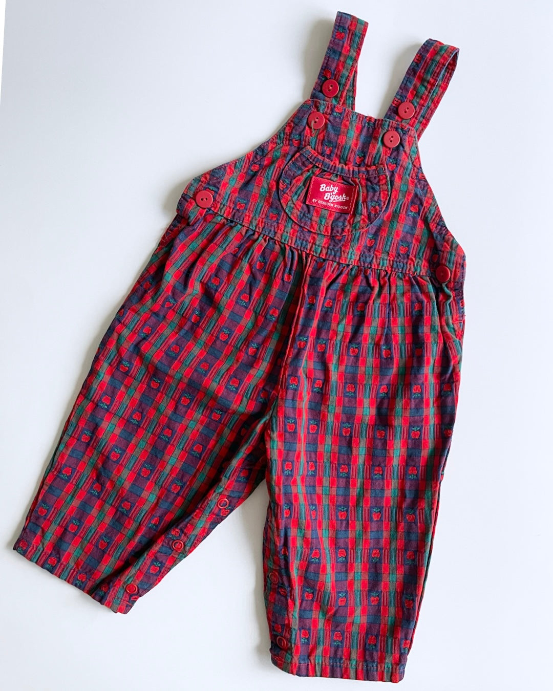 Vintage OshKosh Apple Overalls 12m