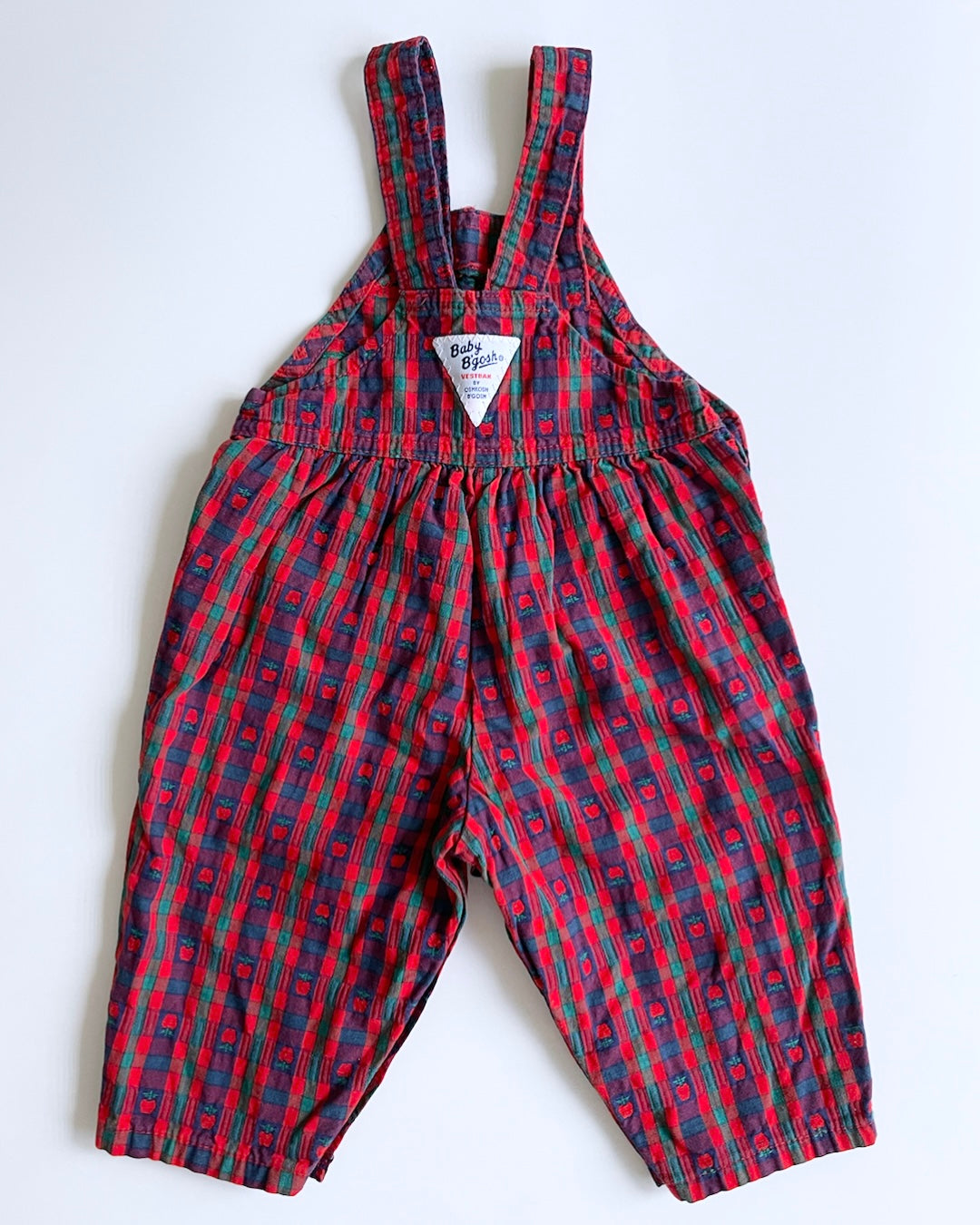 Vintage OshKosh Apple Overalls 12m