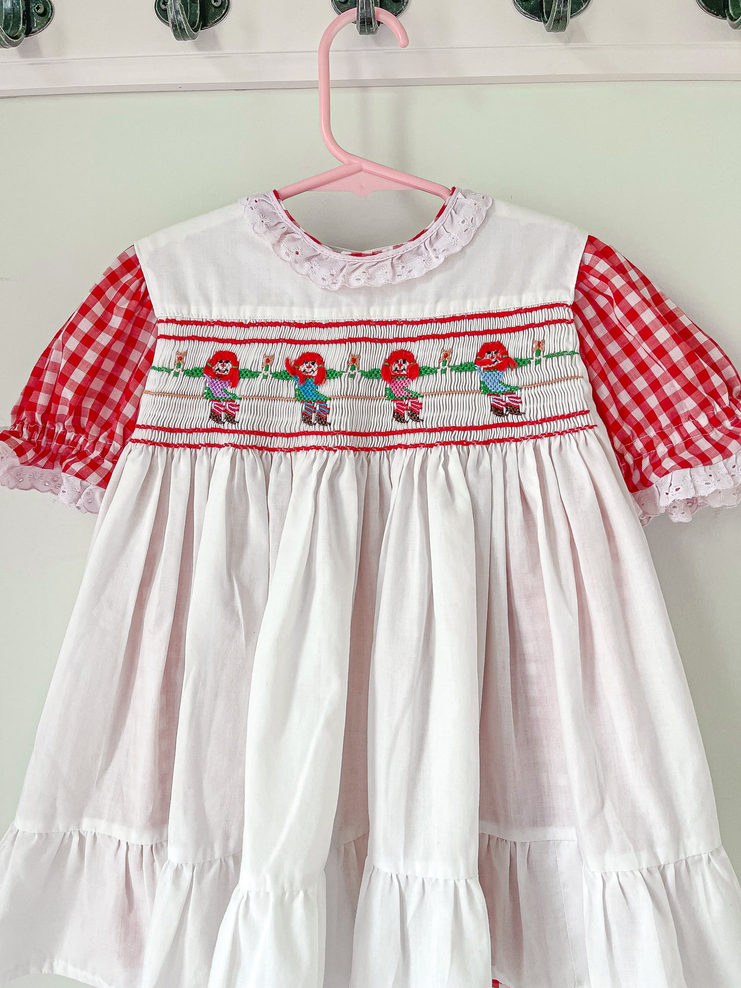 Vintage Handmade Raggedy Ann Dress 3-4t