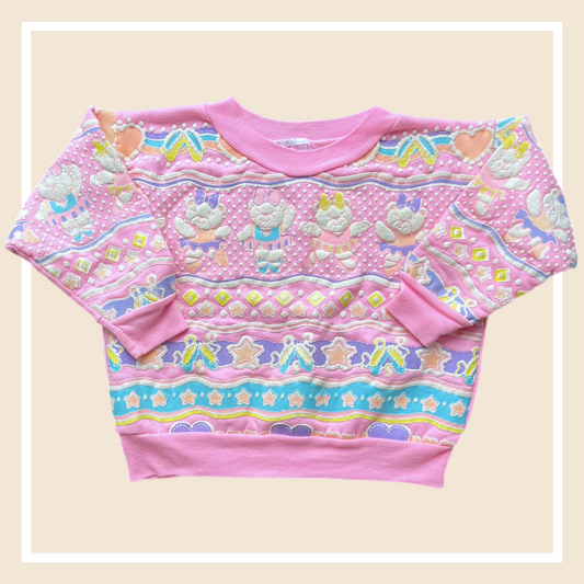 Vintage Puffy Paint Sweater Approx 2T