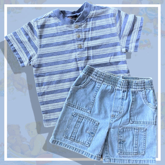 Vintage Faded Glory Shorts & T-Shirt 2T