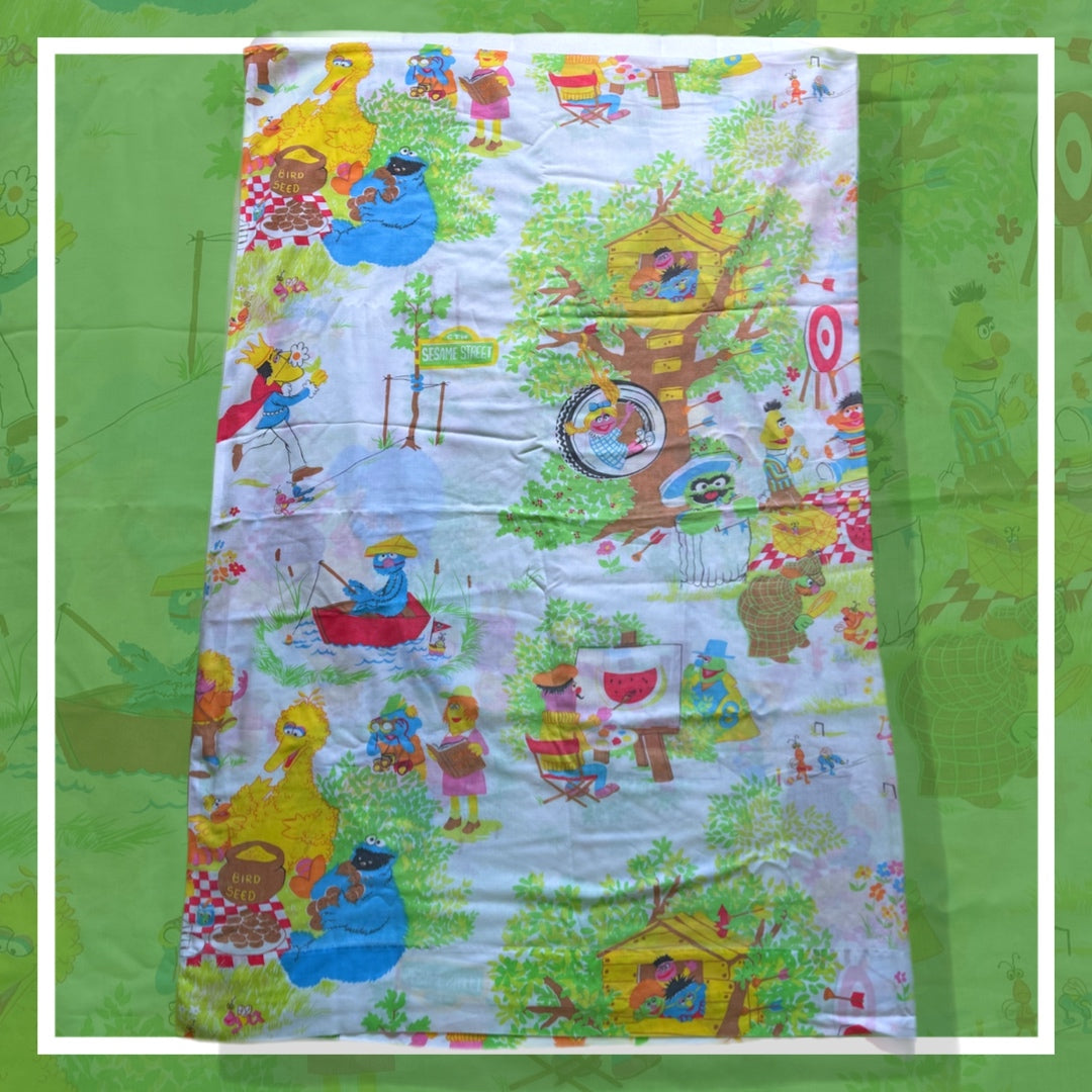 1970’s Sesame Street Flat Sheet Double